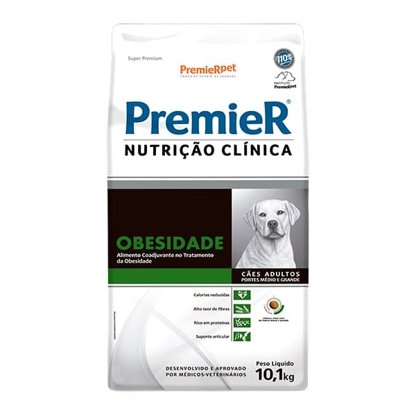 Ração Premier Nutrição Clínica Obesidade para Cães Adultos de Médio e Grande Porte - 10,1Kg
