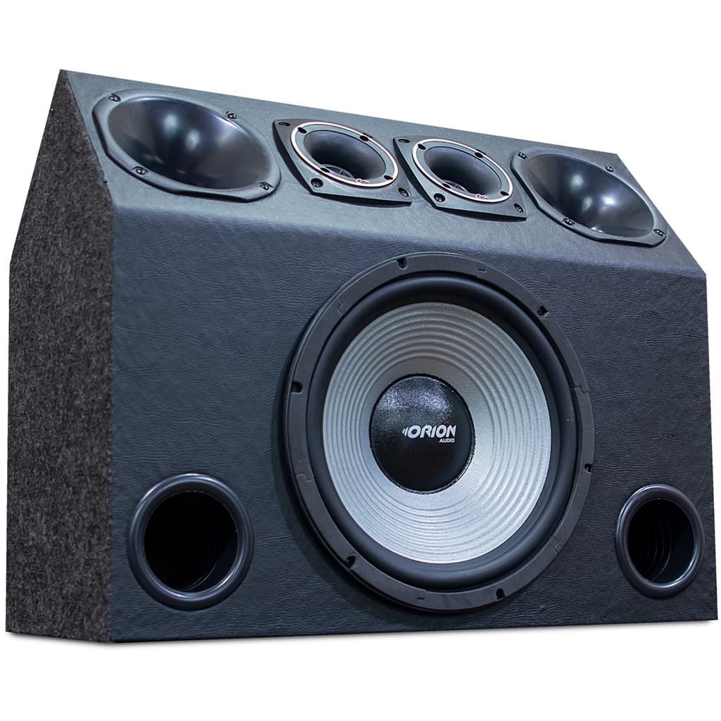 Caixa Carro Som Automotivo Trio Sub 12 Pol 200w rms Driver Corneta Tweeter