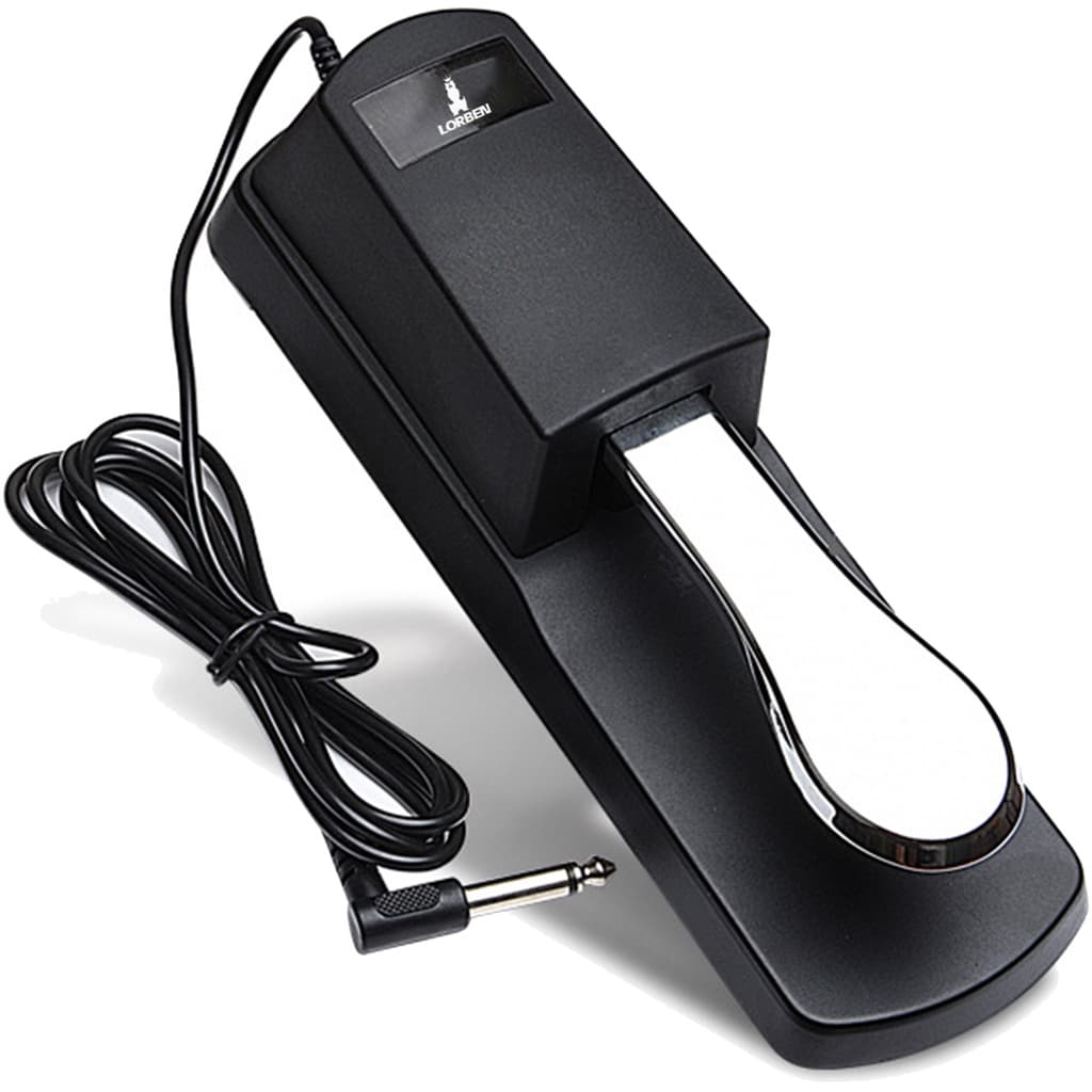 Pedal Sustain Universal Lorben para Teclado Piano Eletrônico com Inversor de Polaridade