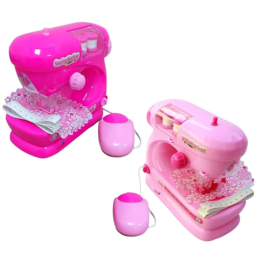 Mini Máquina de Costura Ateliê Infantil Costura de Verdade com Bobinas Agulha Tecido