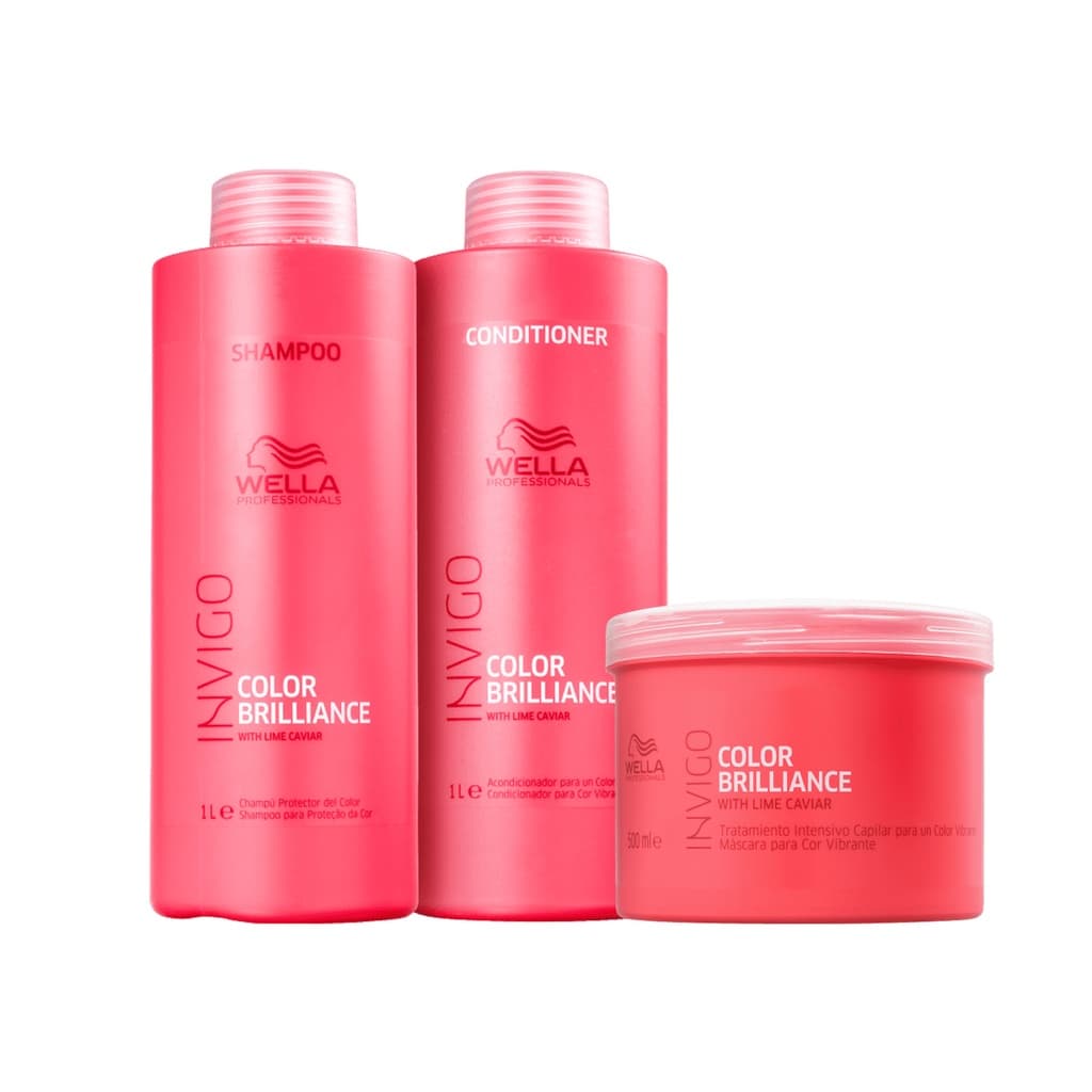 Kit Shampoo, Condicionador e Máscara Brilliance - Wella