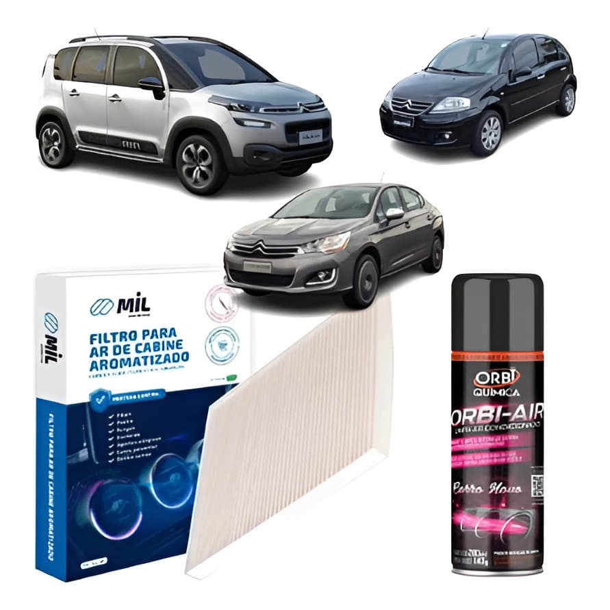 Kit Filtro Ar +higienizador Citroen C3 /c4 Lounge /air Cross Lavanda ou Carro novo