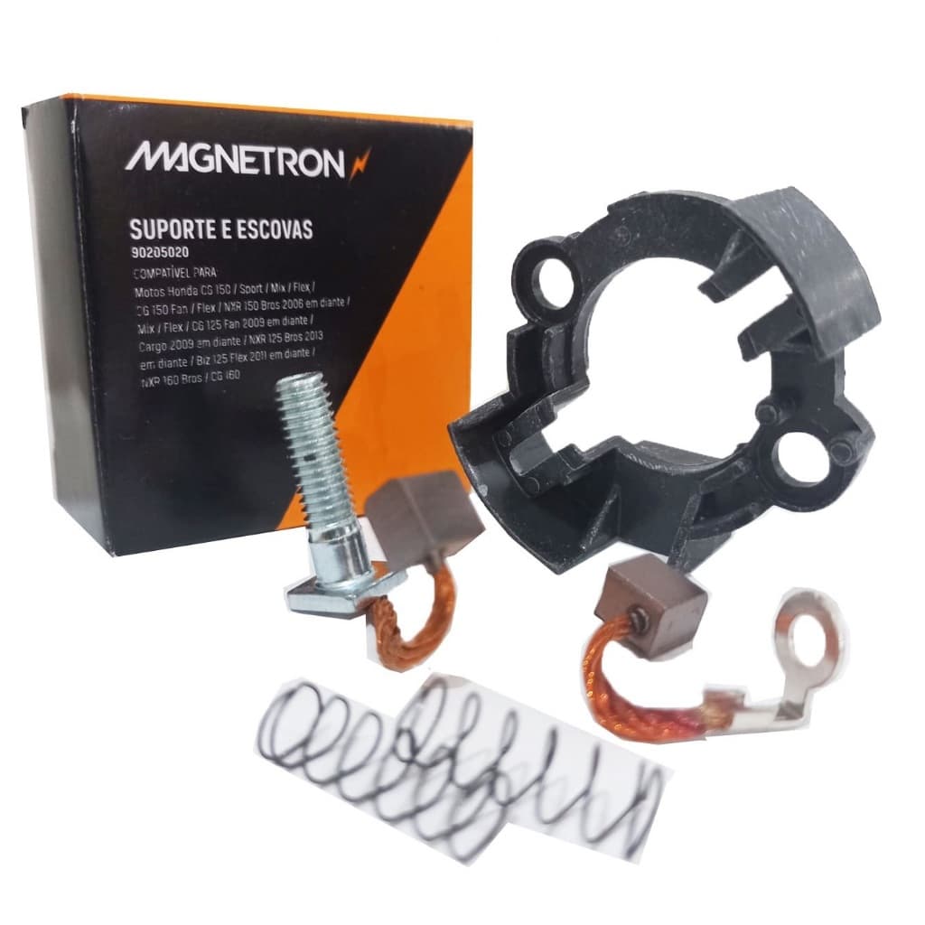Suporte Escovas Motor de Arranque Biz 125 / Nxr 150 Bros / Cg 160 Titan Magnetron