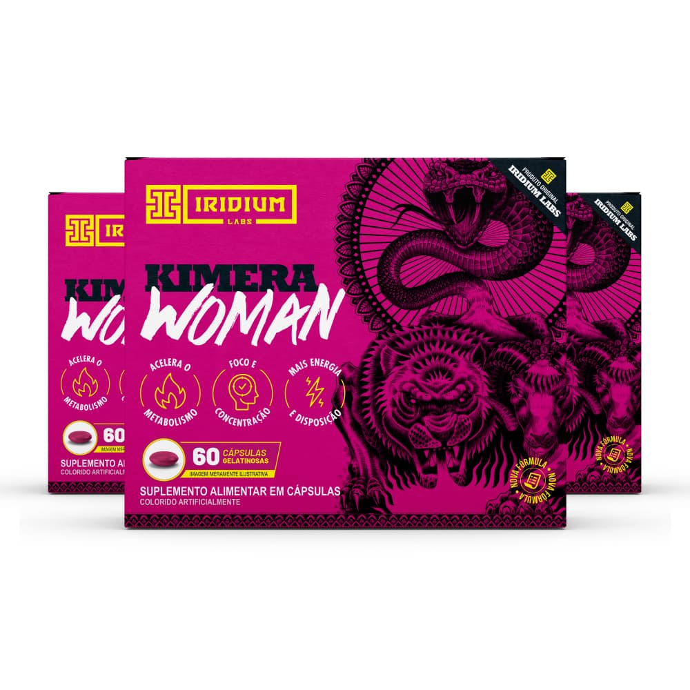 Kimera Woman 60 comps - Kit 3 caixas - Termogênico Feminino - Iridium Labs
