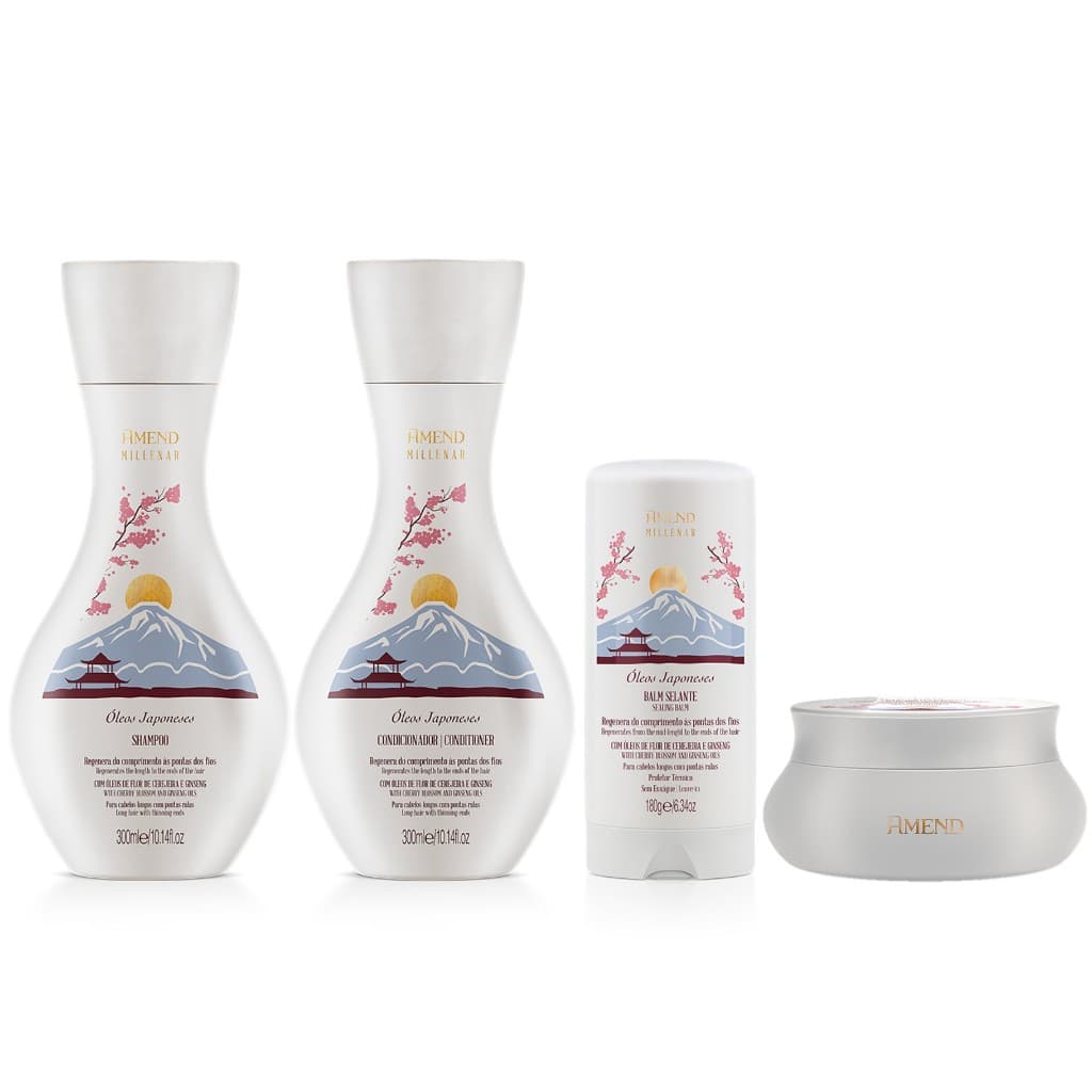 Amend Millenar KIT Completo Óleos Japoneses com 4 Produtos