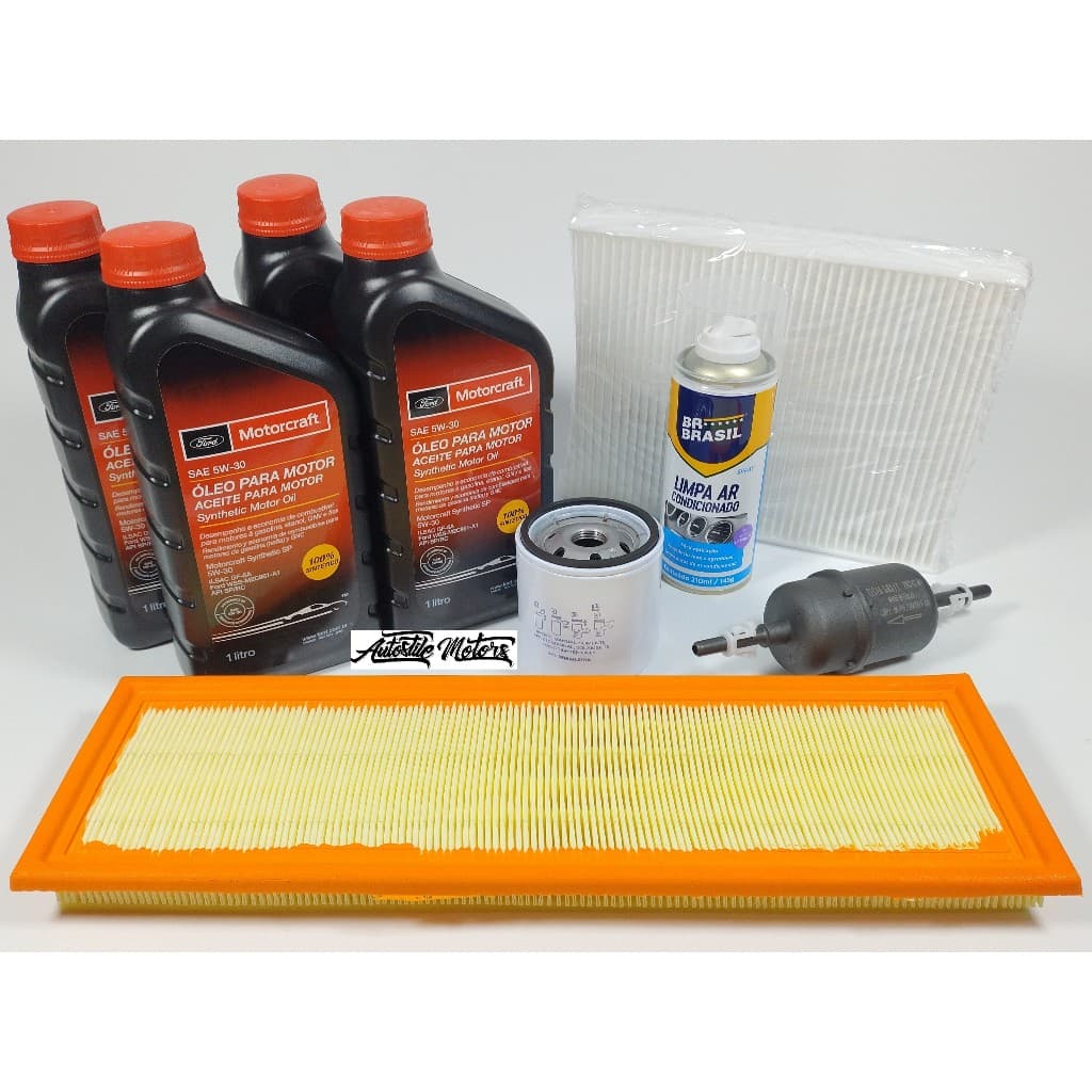 Kit Revisão Ecosport Fiesta 1.0 1.6 Zetec Rocam 5w30 Motorcraft revisão Ford