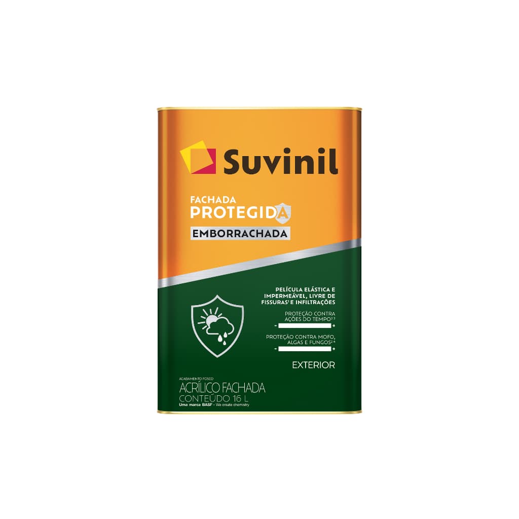Tinta Fachada Protegida Emborrachada Tons Mais Vendidos 16L Suvinil