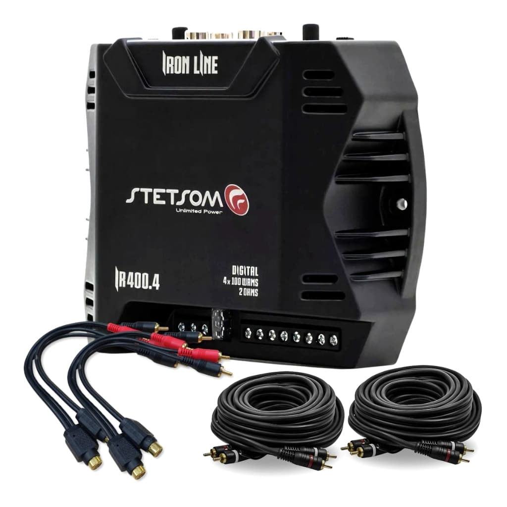 Módulo Stetsom Amplificador Iron Line 400.4 + Kit Instalação