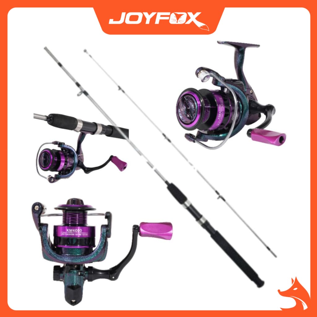 Kit Vara De Pesca Molinete de Pesca  12+1 Rolamentos JOYFOX