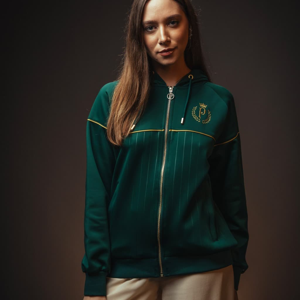 Jaqueta Palmeiras Golden Verde Escuro Feminina Oficial