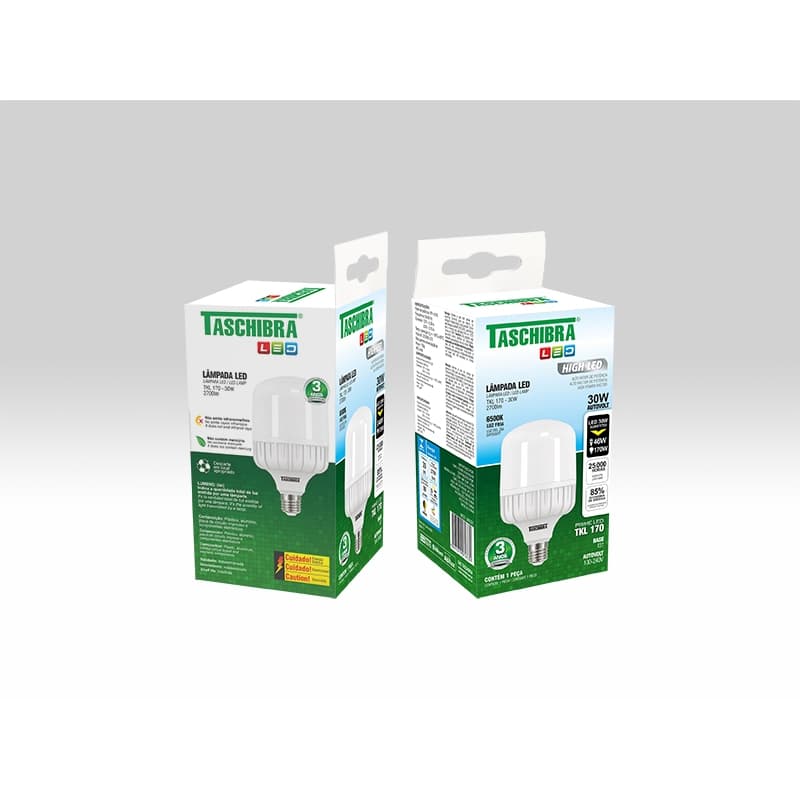 Lâmpadas High Led 20w/30w/40w/50w 6500k Branco Frio Modelo TKL 110/170/225/275 TASCHIBRA.