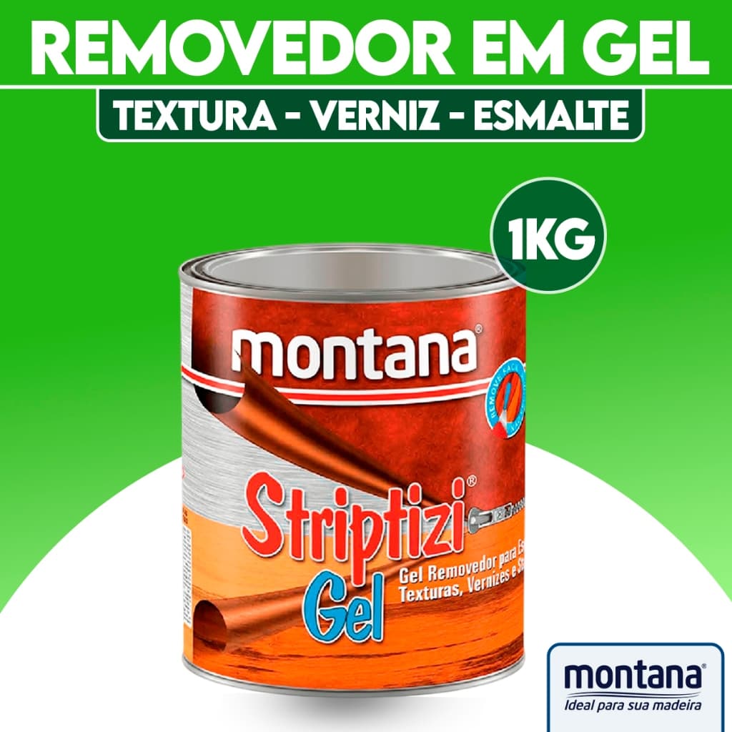 Gel Removedor de Textura, Verniz e Esmalte 1kg Nao Escorre Striptizi Montana