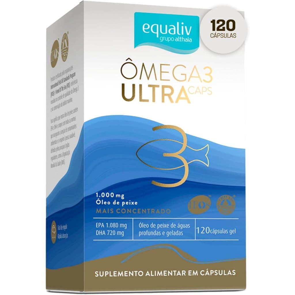 Ômega 3 Ultra Caps 1000mg Equaliv + Concentrado Com 120 Cápsulas Em Gel