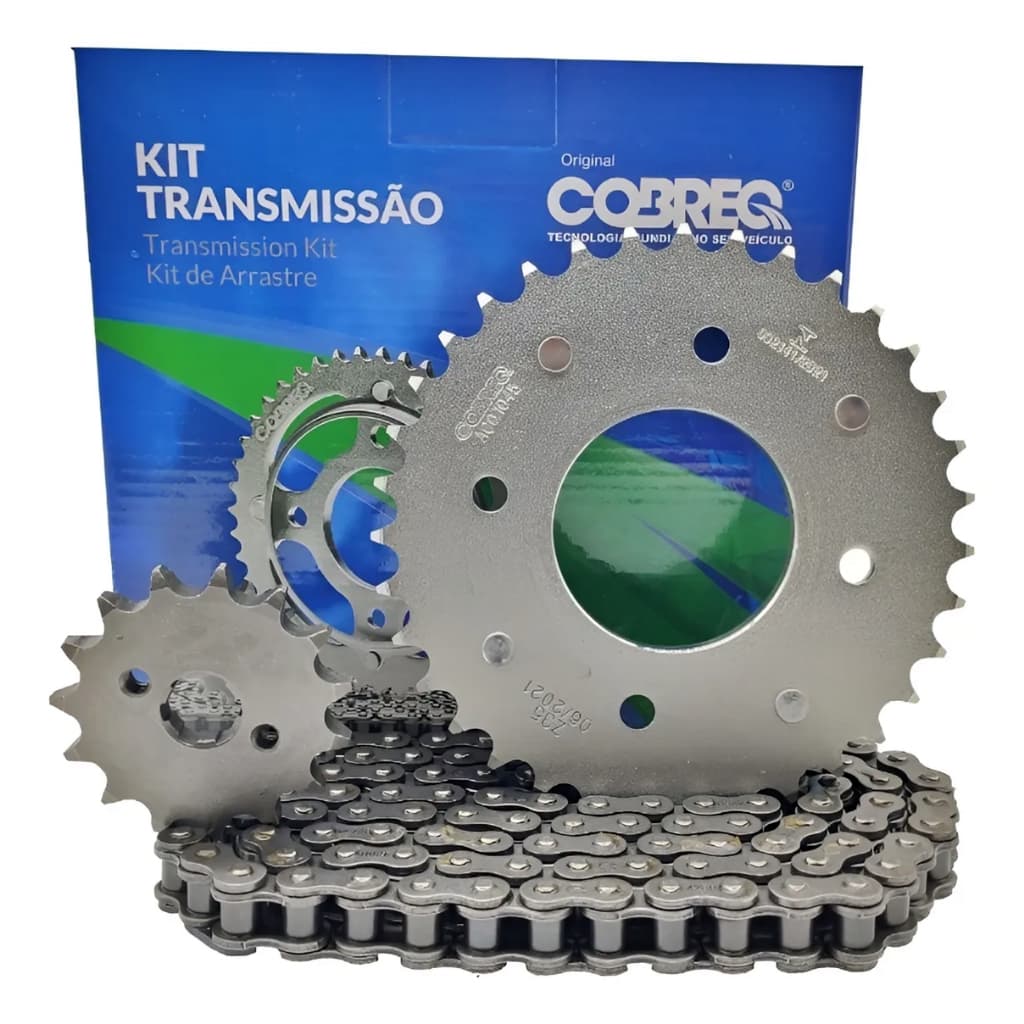 KIT RELAÇÃO TRANSMISSÃO COBREQ ( 0012-KR ) PARA HONDA TODAY 125 89 -94 / TITAN 95 A 99