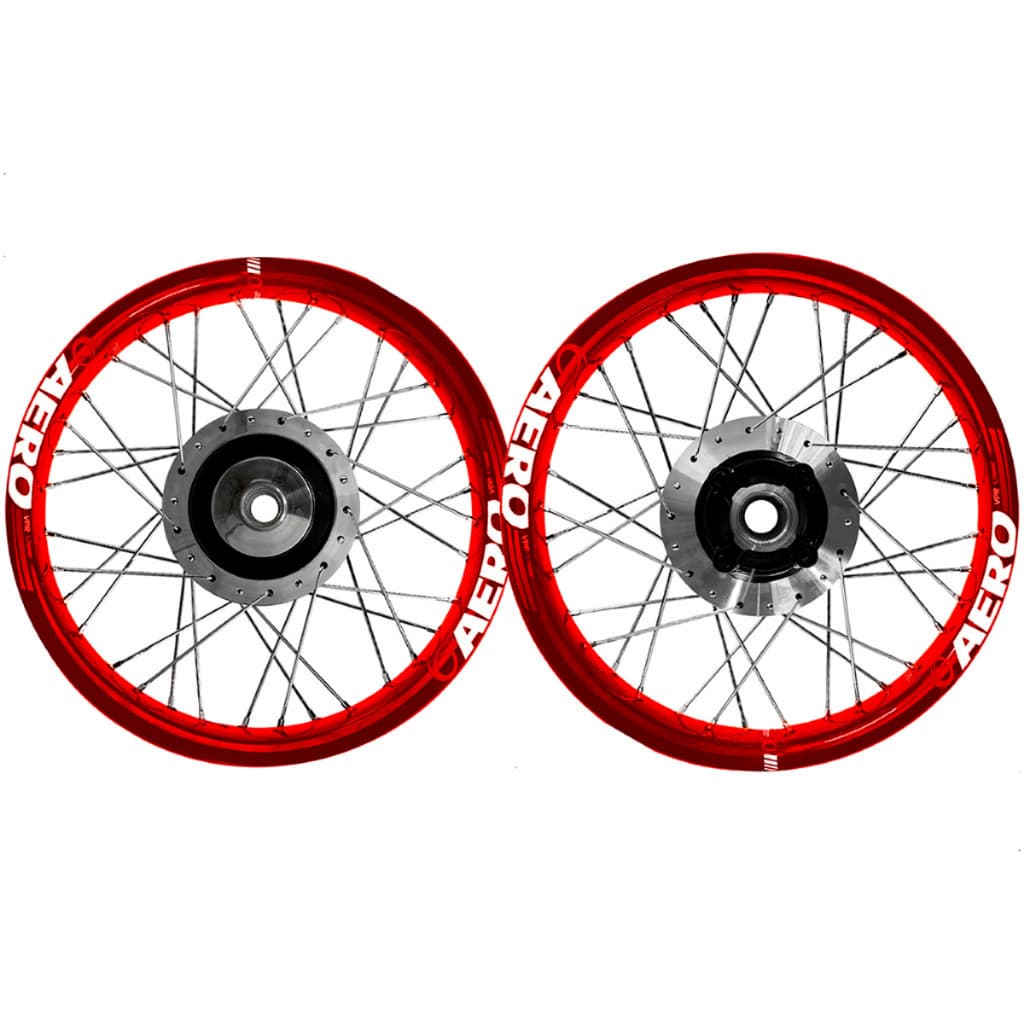Par Roda Alumínio Viper Aero Vermelho Fan 125 09/18 Diamantado Disco Tambor Raio Cromados ou Inox