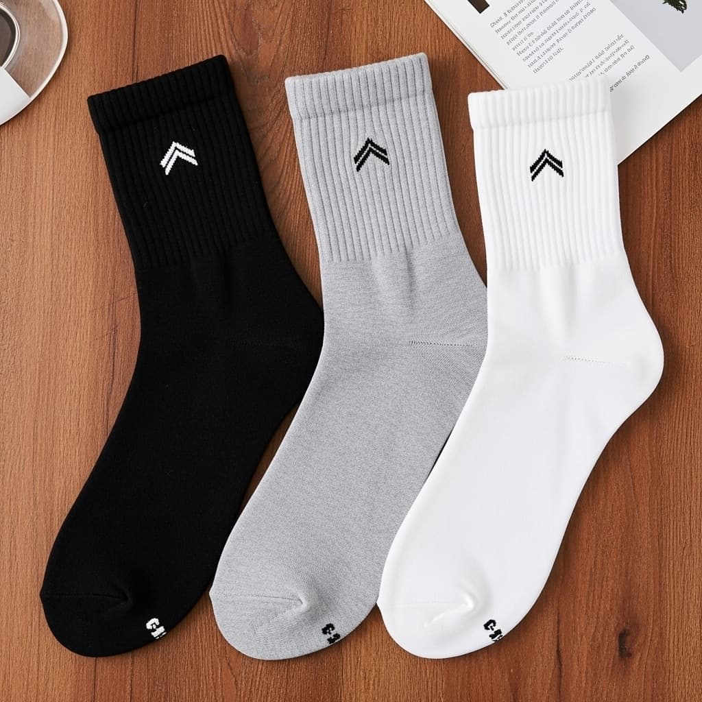 Kit 3 Pares de Meias Cano Médio Atoalhada Ultra Conforto Algodão Penteado Up Urban Casual Unissex