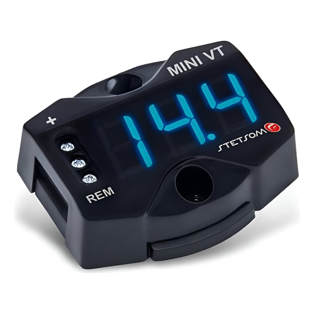 Mini Voltímetro Digital Stetsom Mini Vt Som Automotivo Compacto Medidor De Bateria