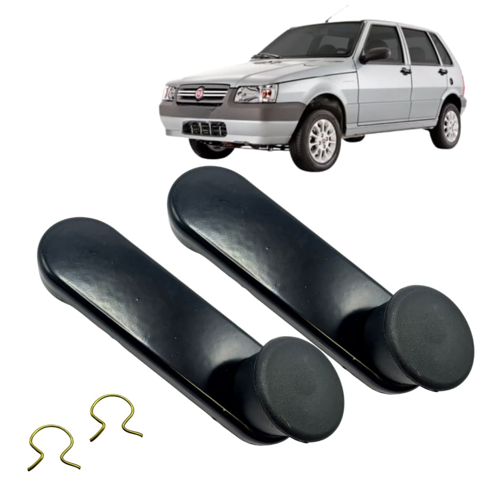 Manivela Reguladora Vidro Fiat UNO 1984 a 2009 Com Trava
