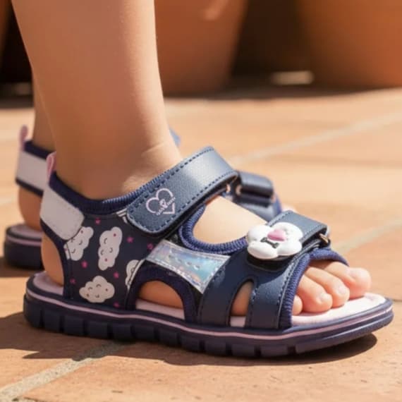 Sandália Papete Infantil Ortopasso Anatômica Menina Feminino Macio Leve Confortável Nuvem