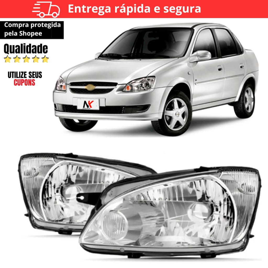 Par/Un Farol Corsa Classic 2011 2012 2013 2014 2015 2016 Novo