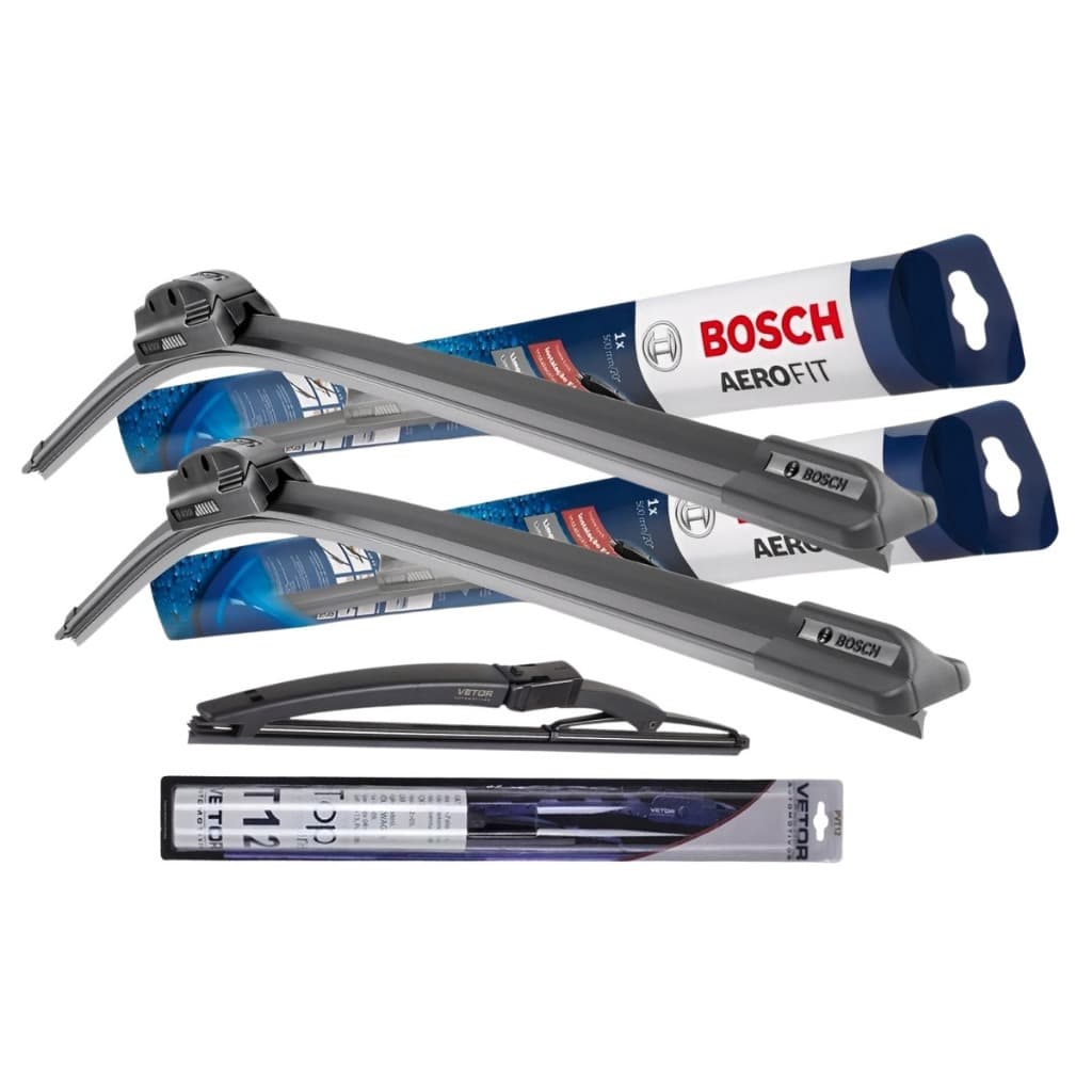 Palhetas Bosch Aerofit Dianteira E Traseira Limpa Parabrisa