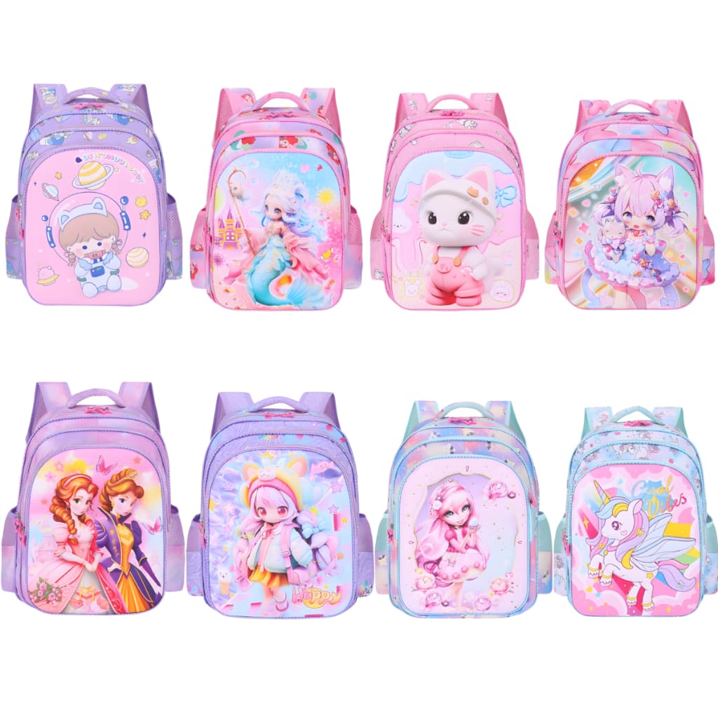 Mochila Infantil Unissex Juvenil Reforçada Passeio Viajem Escolar 3D De Primeira Qualidade Grande Capacidade