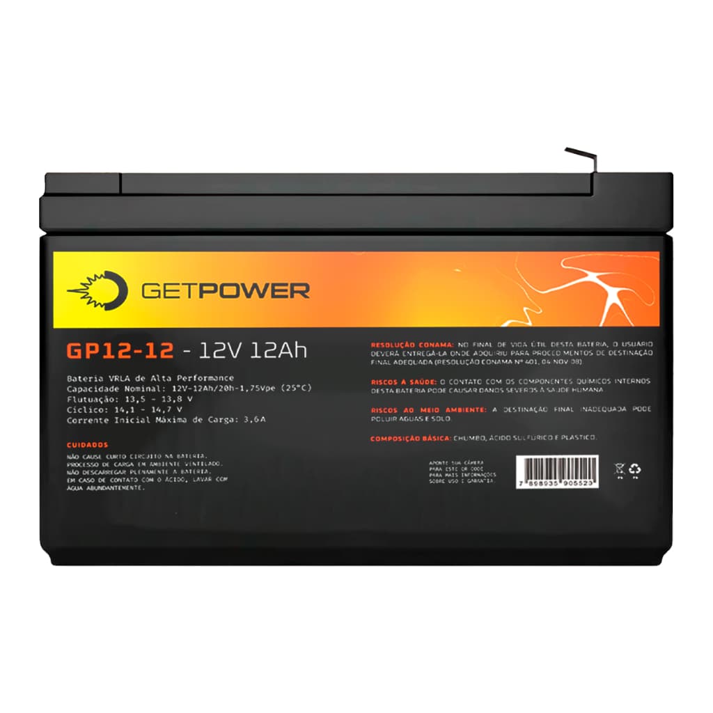 Bateria Selada VRLA 12V 12AH SP 12-12 Getpower