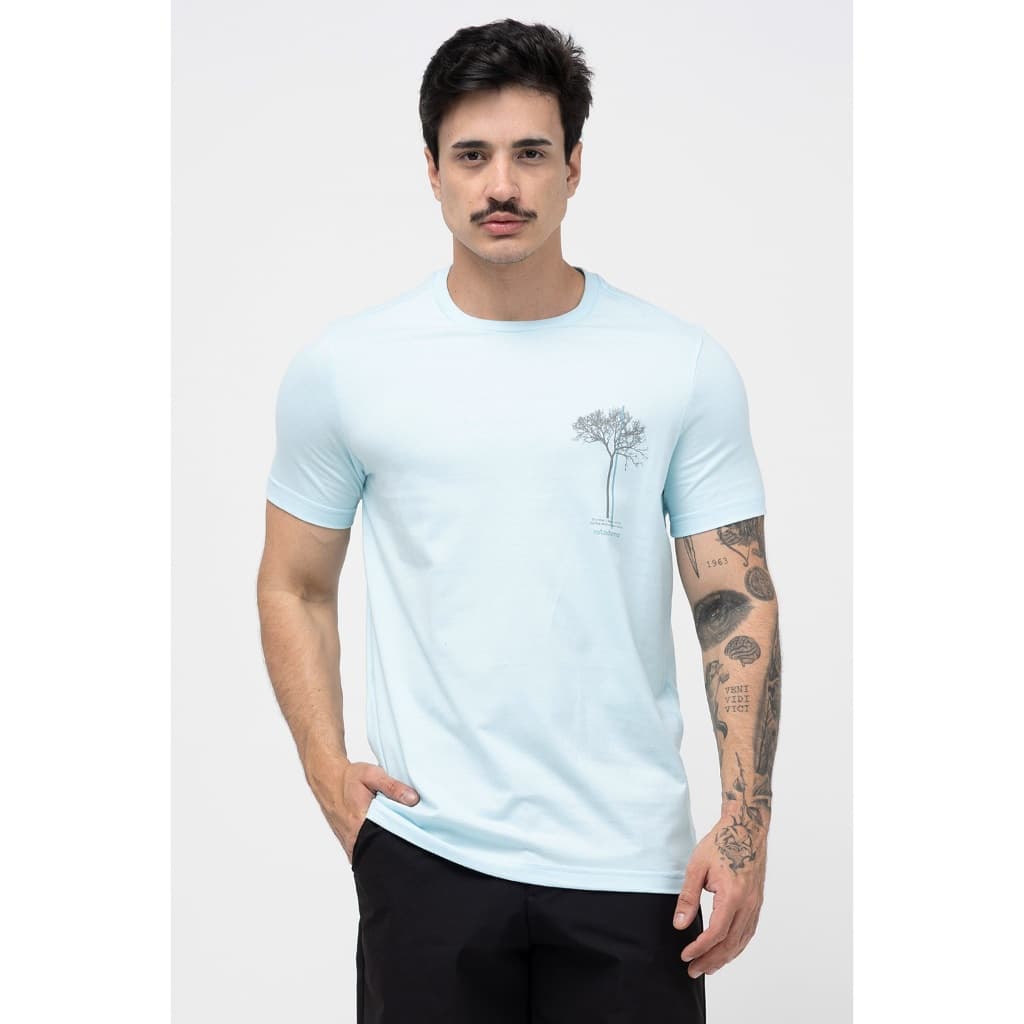 Camiseta Básica Masculina Rota do Mar 100% Algodão Estampada Confortável Linha Premium