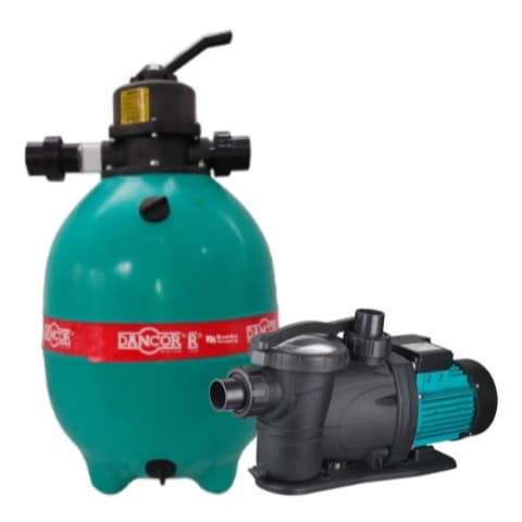 Filtro Dfr15 + Bomba 1/2cv Dancor P/piscinas Até 56.000l