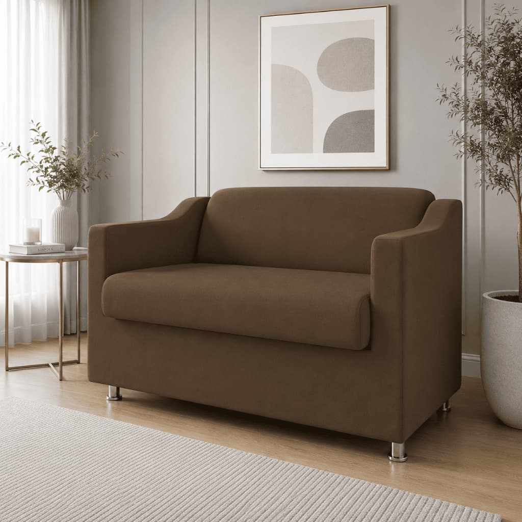 Sofá Namoradeira Sala de Espera Suede – Balaqui Decor