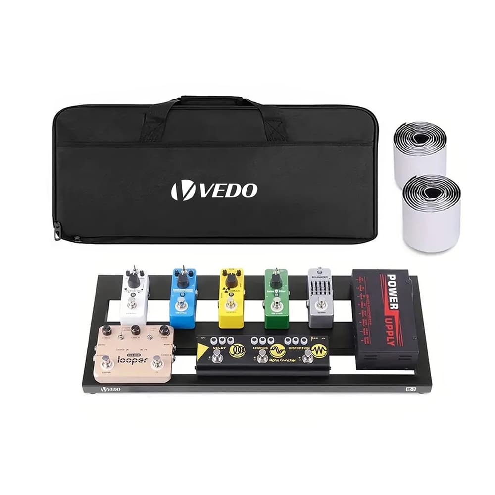 Prancheta para efeitos de guitarra / Prancheta para pedais de efeitos de guitarra em liga de alumínio resistente com