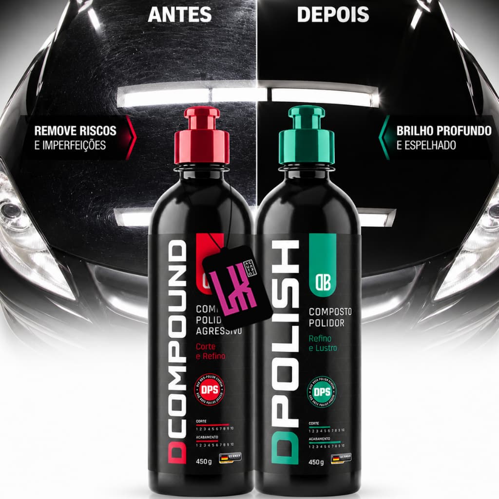 Kit Composto Polidor Dub Boyz D Compound D Polish Polimento Automotivo Tira Risco Corte Pesado Refino