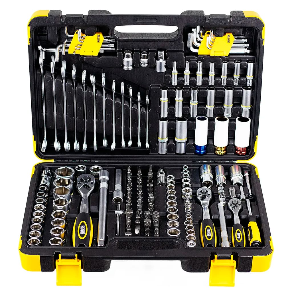 Kit Jogo Ferramenta 178 Pçs Oficina Master Em Aço Cr-V Profissional 700750 ROTTA376 Robusta Original