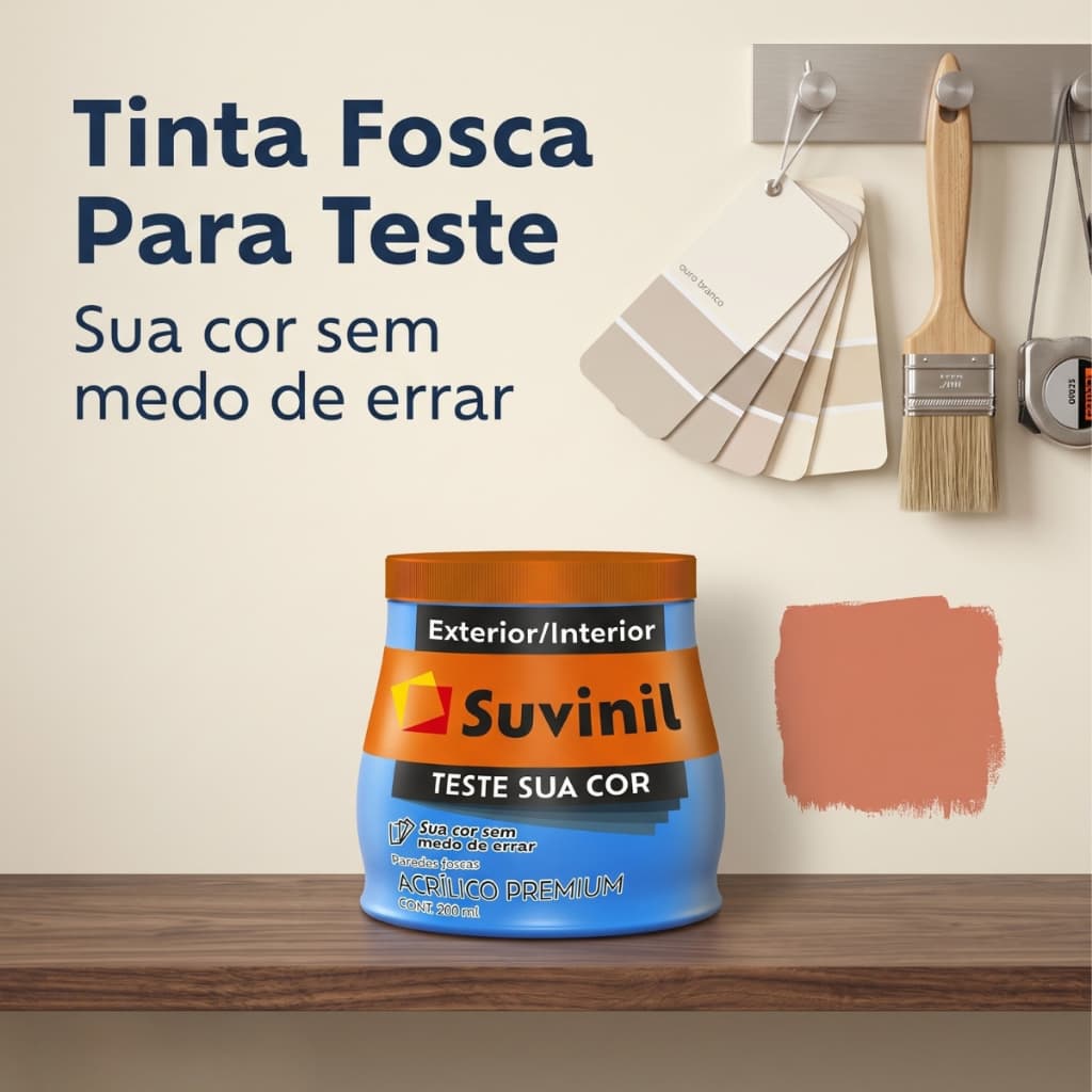 Tinta Suvinil Teste Sua Cor 200ml – Acrílico Premium Fosco