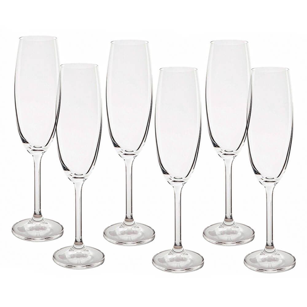 Jogo de Taças de Champanhe de Cristal Bohemia Gastro Colibri Cristal