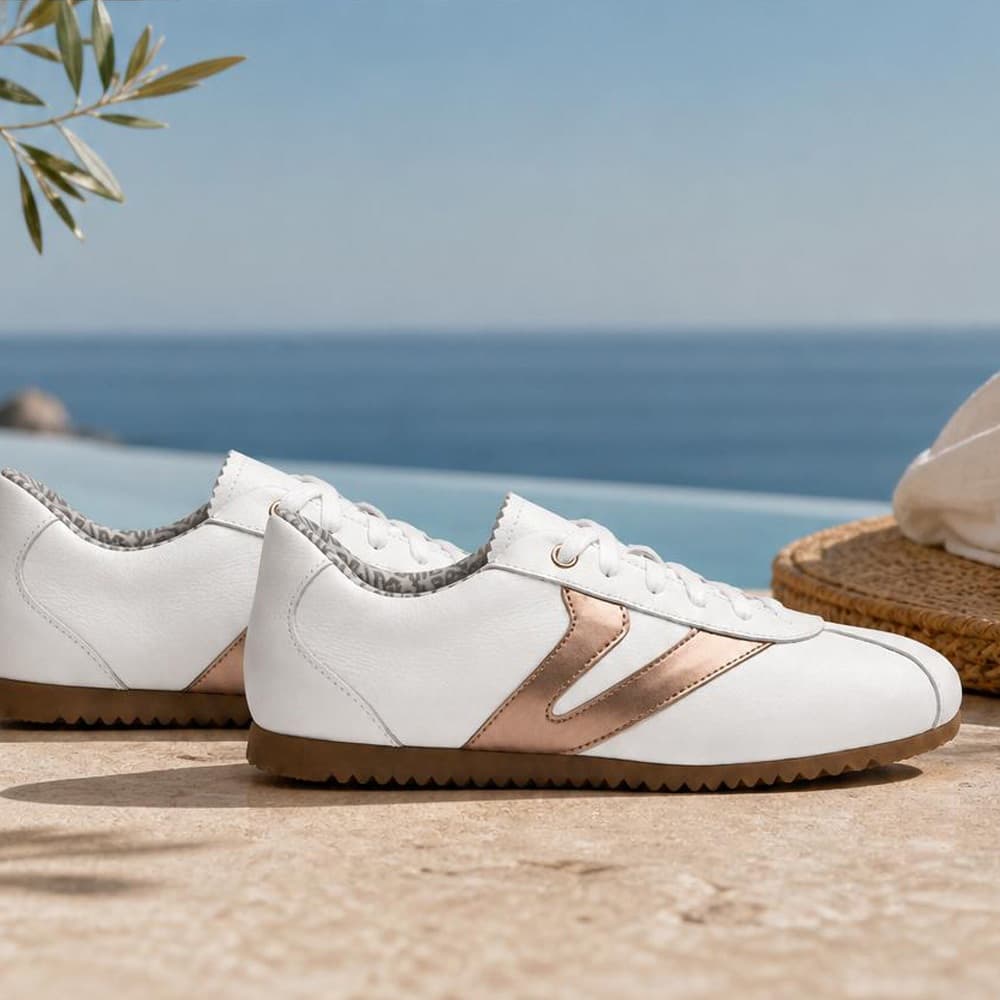 Tênis Feminino Naomi Couro Legitimo Casual Vittal Retrô