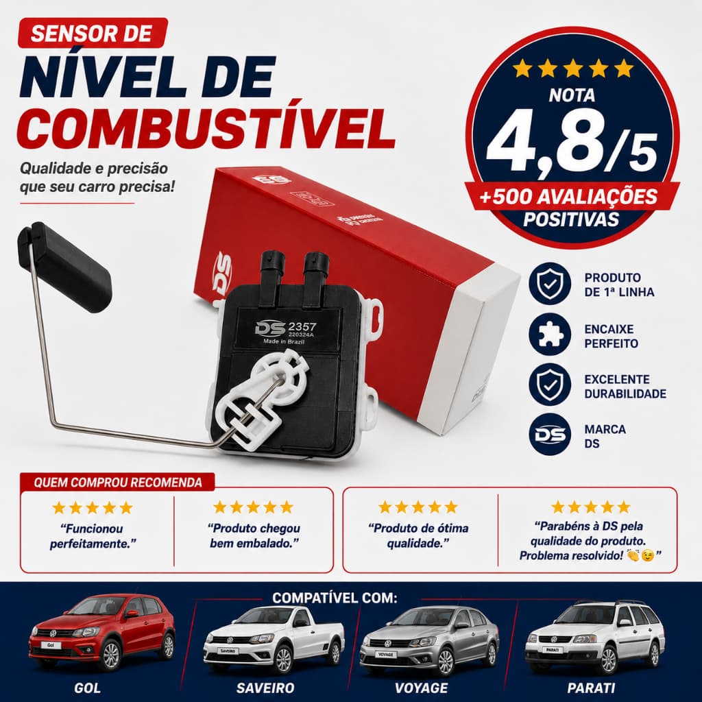 Sensor De Combustível Gol G3 G4 G5 G6 G7 Boia De Combustível Vw Voyage Saveiro Parati 1.0 1.6 8V Flex