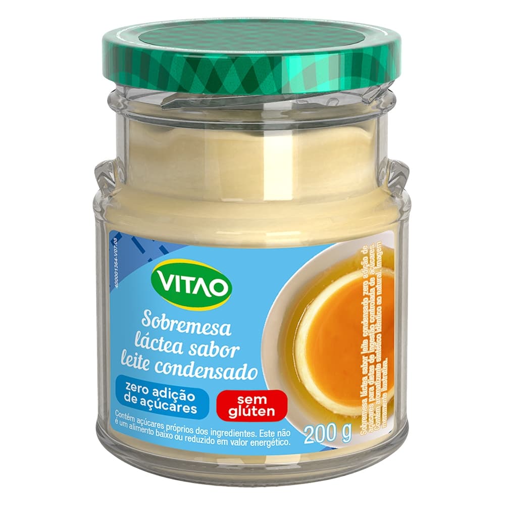 Leite Condensado Zero Açúcar Vitao 200 g - Sem Glúten