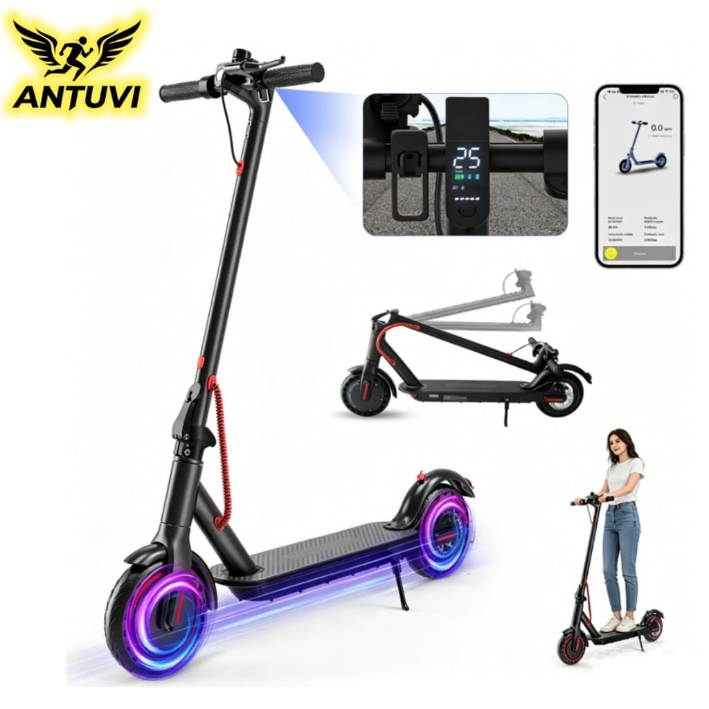 Patinete Elétrico Dobrável 350W, Bateria 36V7,5Ah, Bluetooth, Autonomia 25km
