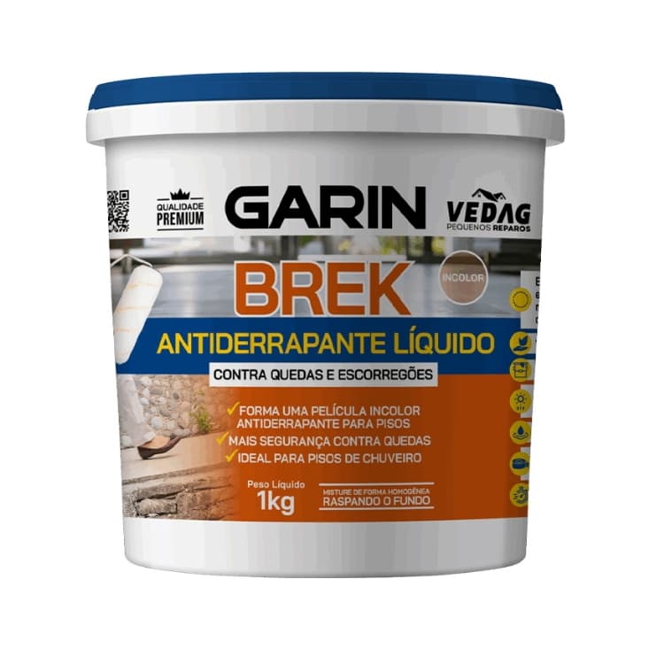 Antiderrapante Liquido Rampa Piscina Banheiro Garin Brek 1kg
