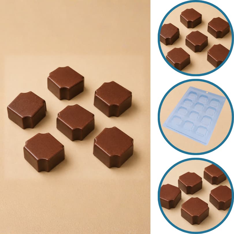 1~10 FORMA SIMPLES BOMBOM RAIADO CÓD.:9295 - (B5) EM ACETATO BWB PARA BOMBOM, DOCES DE CHOCOLATE E CONFEITARIA. (CHOCO)