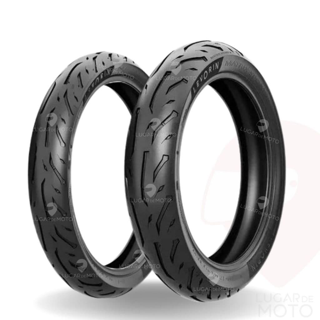 Par Pneu Levorin 140/70-17 + 100/80-17 Matrix Sport 2 Fazer Twister 250 Dianteiro Traseiro