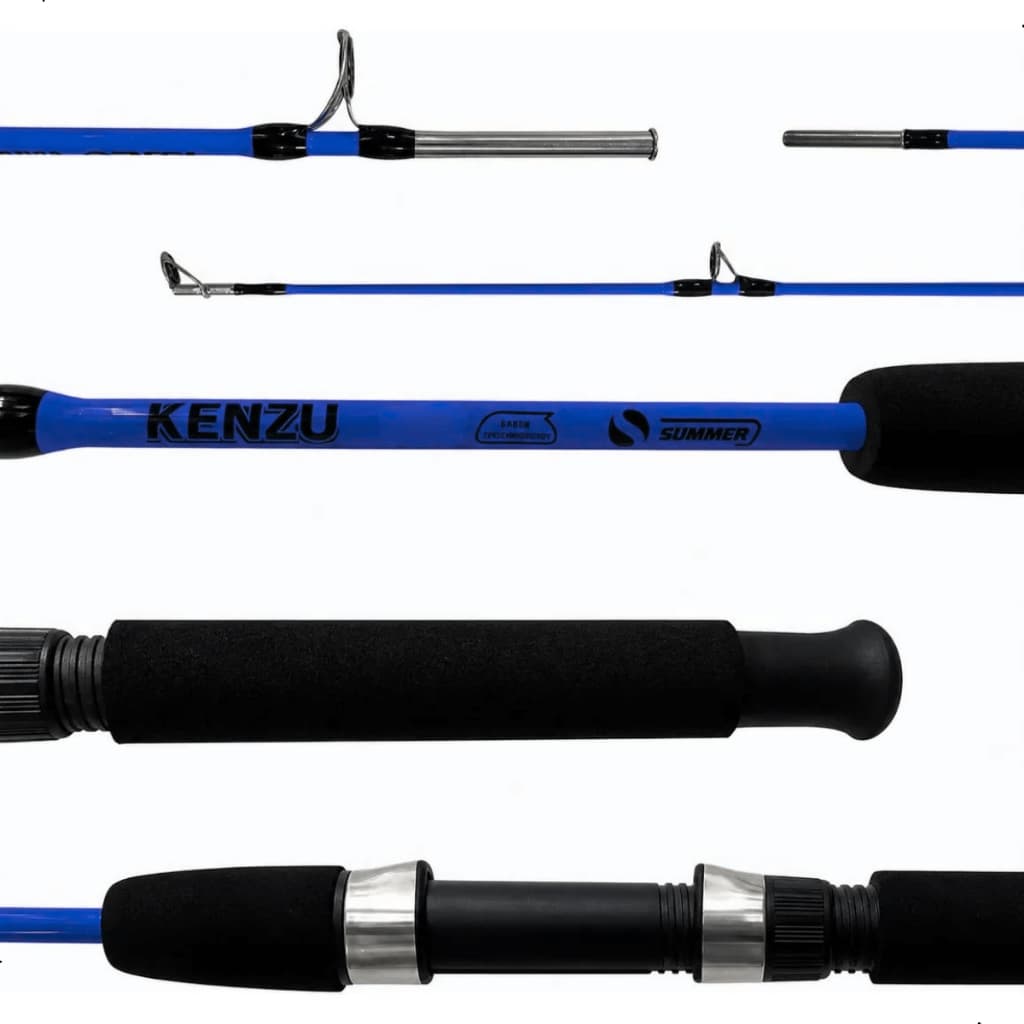Vara Para Molinete 2 Partes Kenzu Summer 1,35m 8-17lbs Maciça Leve Pesqueiro Tilápia Traíra Curimbatá Piau Jundiá