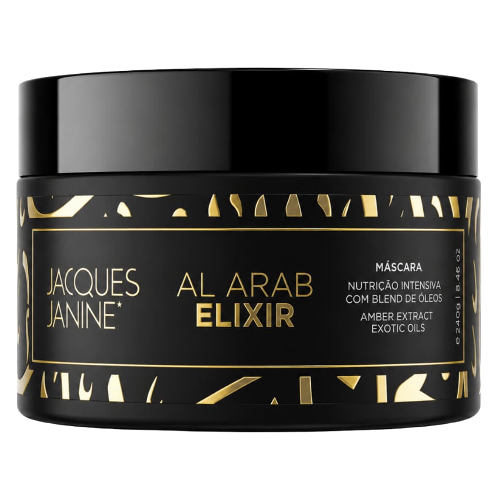 Máscara Tratamento Hidratação Jacques Janine Al Arab Elixir Nutrição Brilho 240g — Blend de Óleos