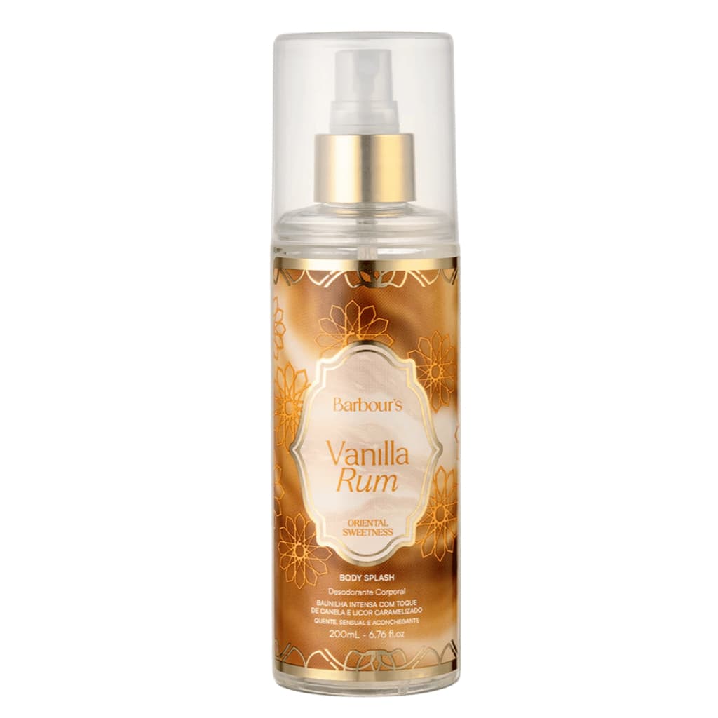 Body Splash Vanilla Rum Barbour's 200ml Desodorante Colônia Oriental Sweetness Árabes
