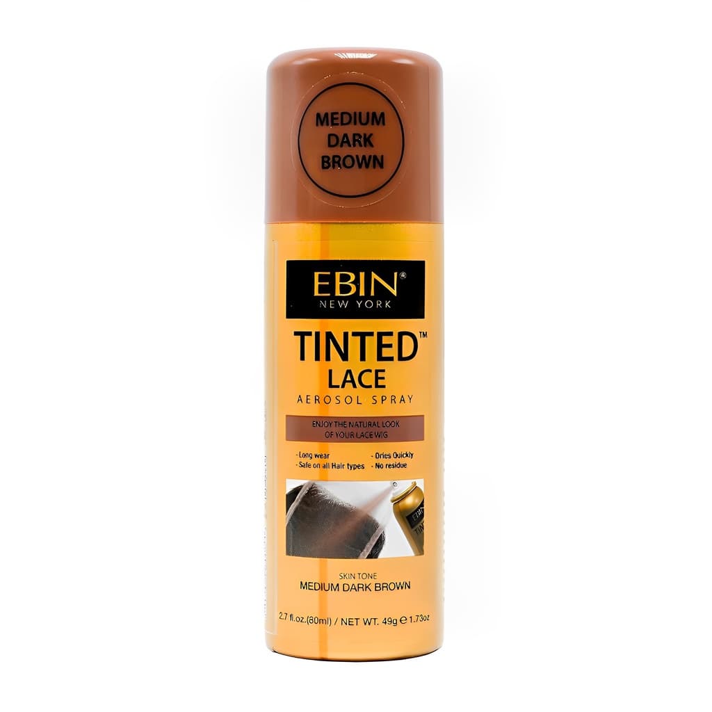Spray Tintura Renda Peruca Ebin 80ml Médio Dark Marrom