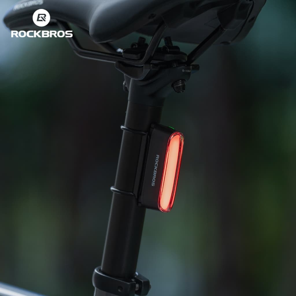 ROCKBROS Biycle Freio Inteligente Lanterna Traseira Magnética IPX6 À Prova Dwaterproof Água Sentido Luz MTB Bicicleta De