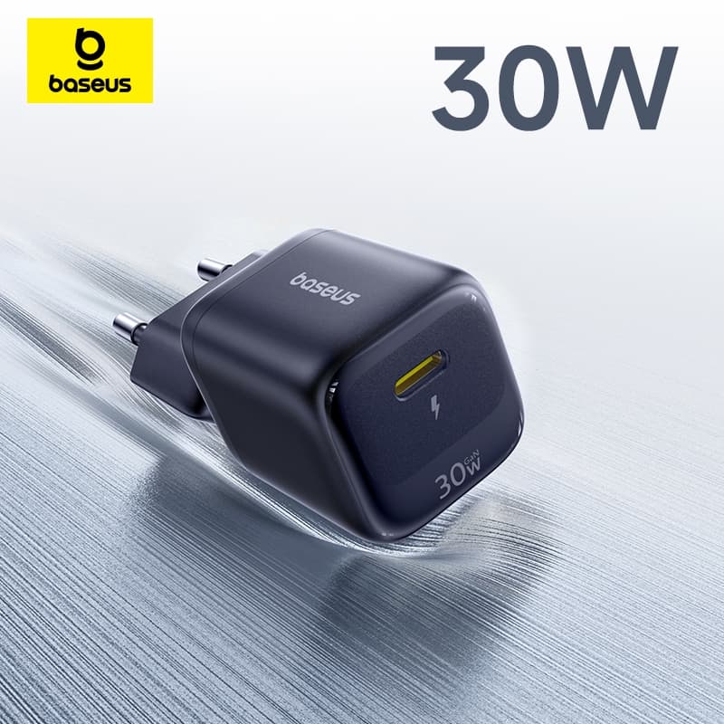 Carregador Rápido Baseus Cube Pro Mini 30W Para iPhone 15 Pro Max