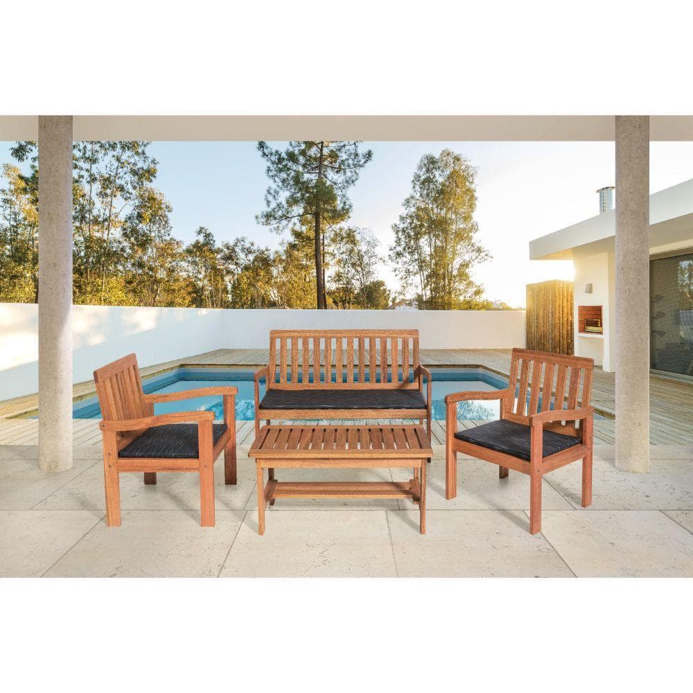 Conjunto para Jardim em Madeira Maciça Robust com Almofada
