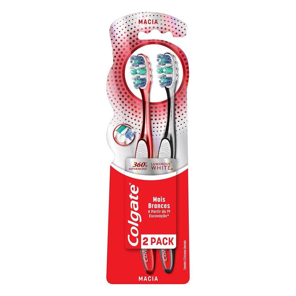 Escova Dental Colgate Luminous White 360º Leve 2 Pague 1